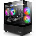 AIGAMEPC Gaming PC Desktop Computer, AMD R7 4700 LE,RTX 3050 6G,16GB DDR4,512GB M.2 SSD, BX3 550W 80PLUS Bronze PSU, RGB Fan x5, WiFi Ready & Windows 11 Home, Black